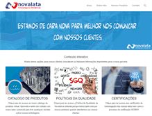 Tablet Screenshot of novalata.com.br